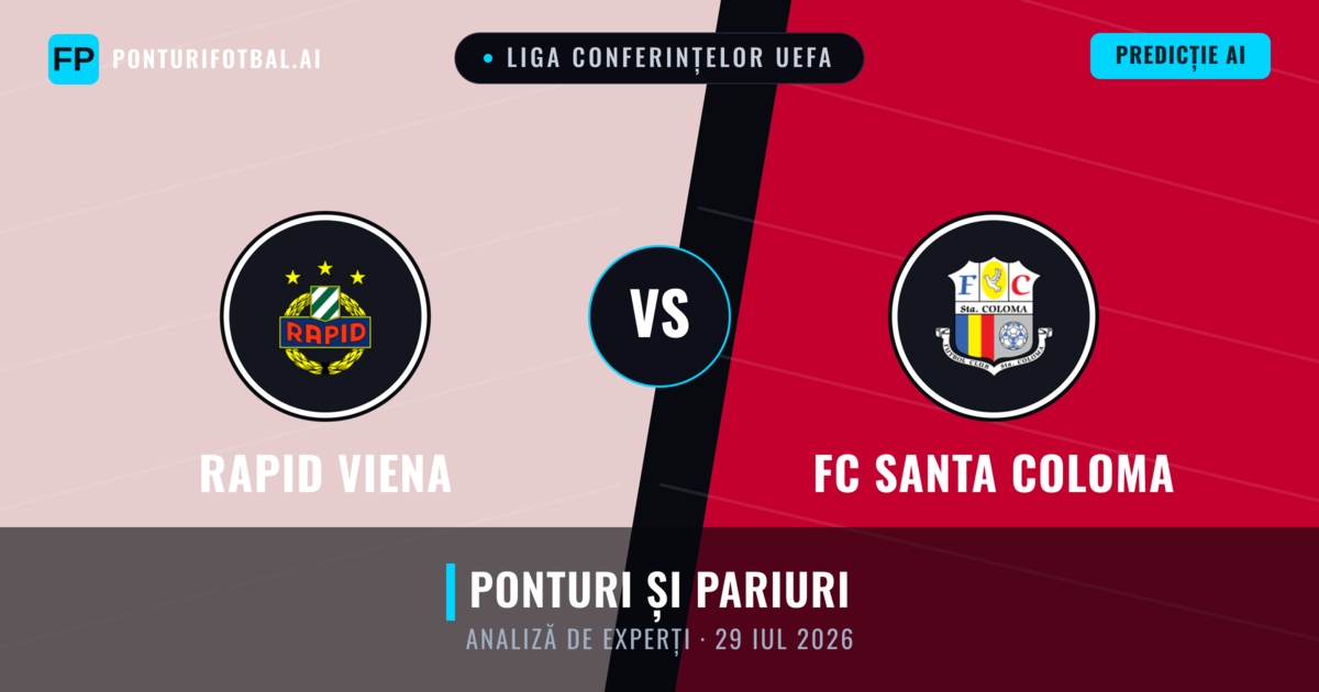 Rapid Viena vs FC Santa Coloma — pronostic și avancronică meci