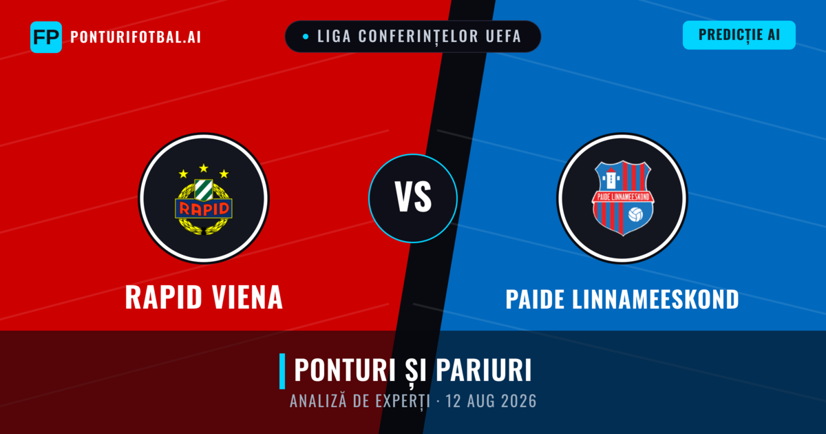 Rapid Viena vs Paide Linnameeskond — pronostic și avancronică meci