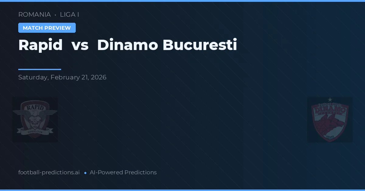 Rapid vs Dinamo București — pronostic și avancronică meci
