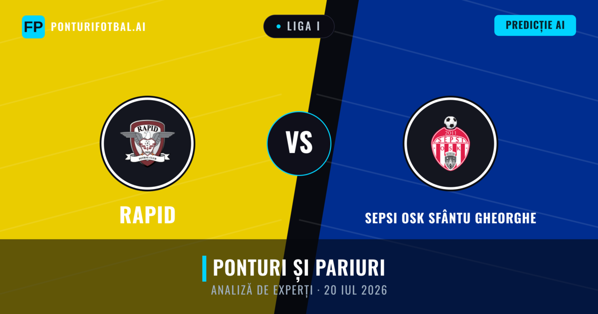 Rapid vs Sepsi OSK Sfântu Gheorghe — pronostic și avancronică meci