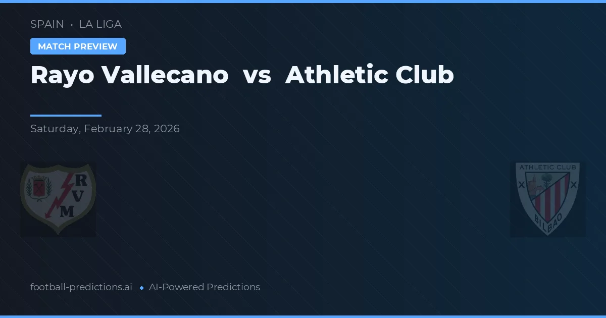 Rayo Vallecano vs Athletic Bilbao — pronostic și avancronică meci
