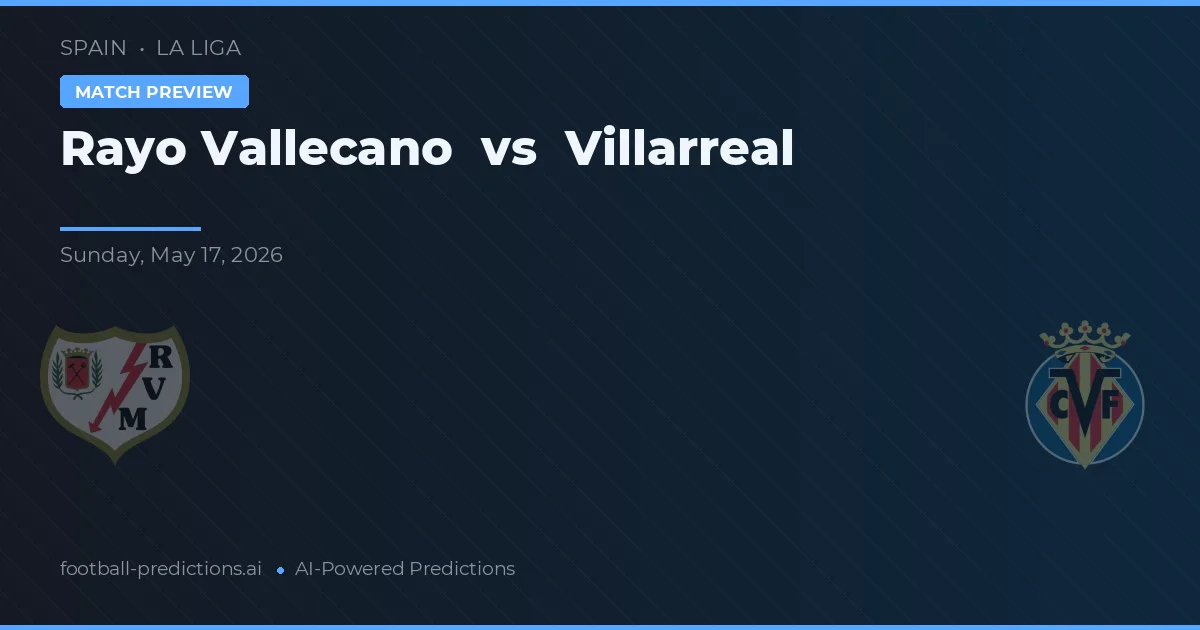 Rayo Vallecano vs Villarreal — pronostic și avancronică meci