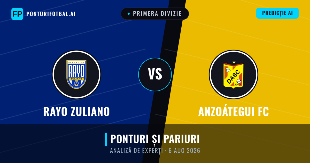 Rayo Zuliano vs Anzoátegui FC — pronostic și avancronică meci