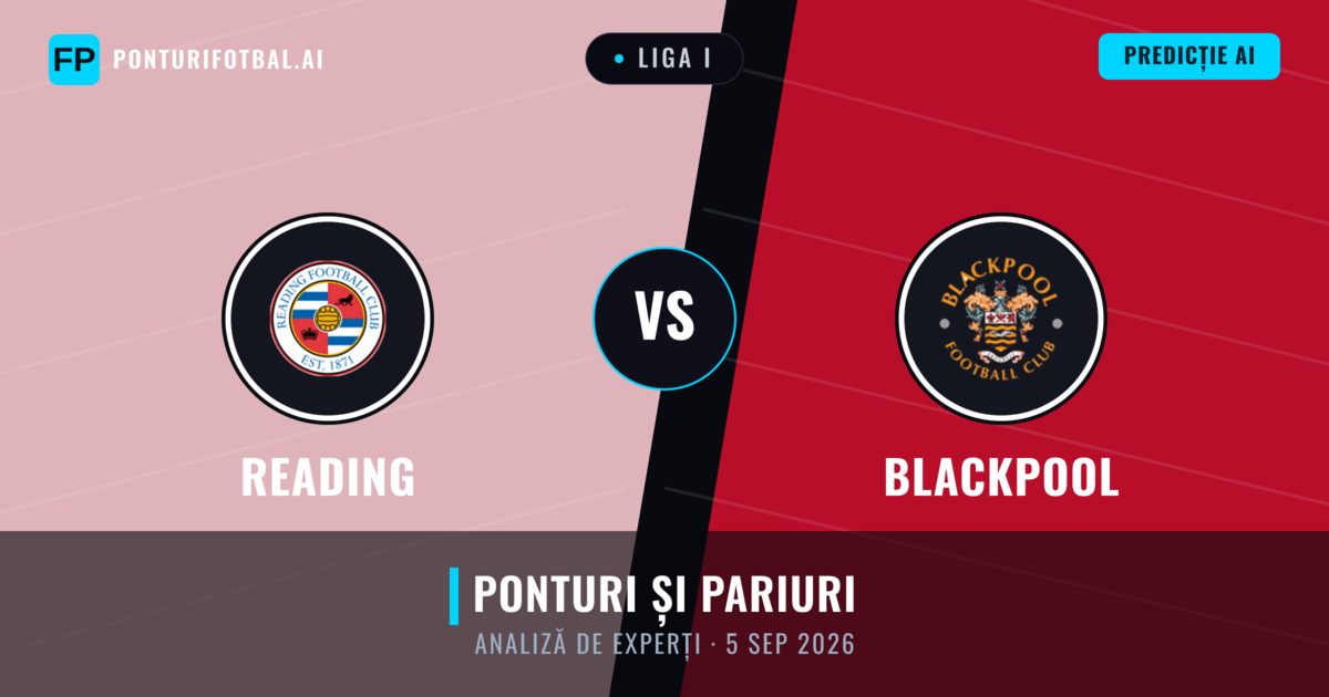 Reading vs Blackpool — pronostic și avancronică meci