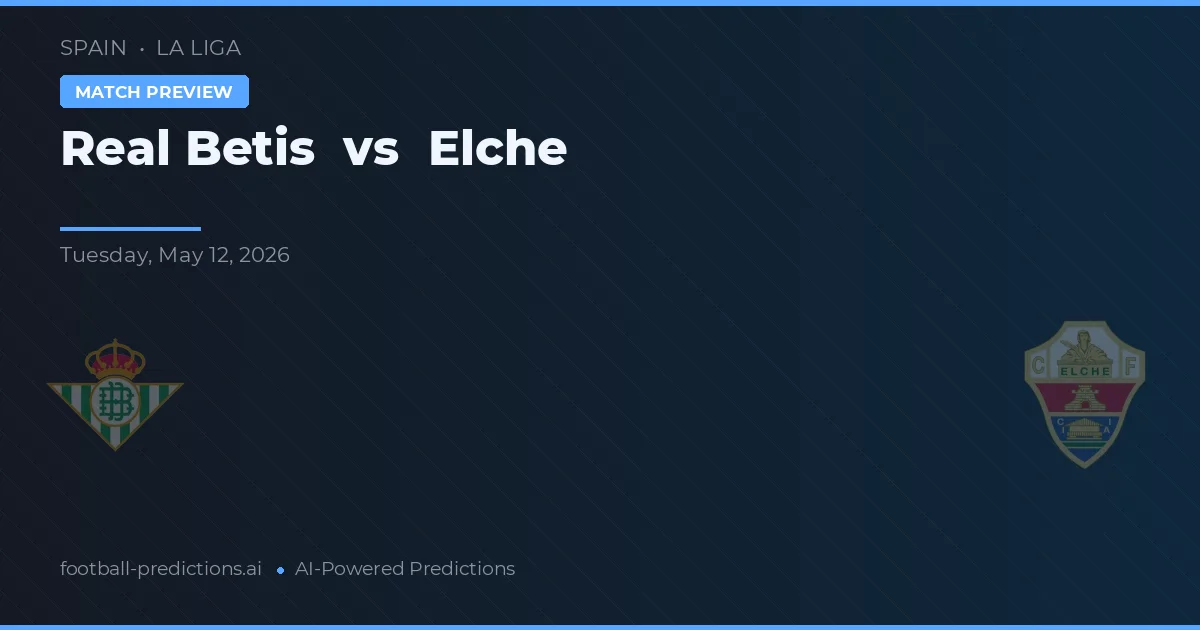 Real Betis vs Elche — pronostic și avancronică meci