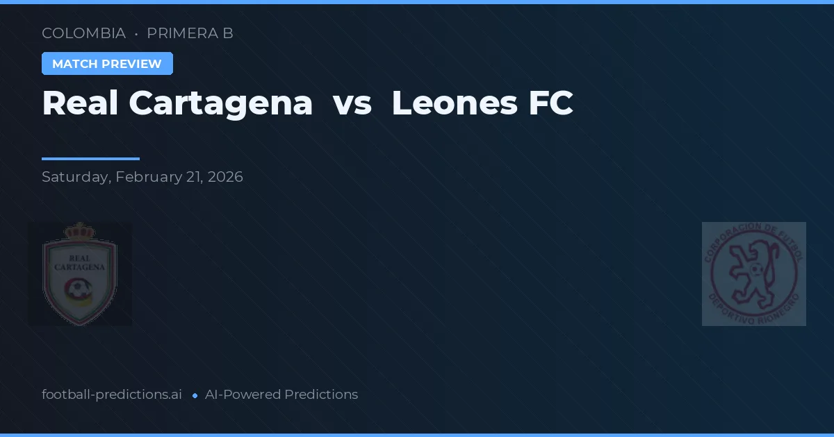 Real Cartagena vs Leones FC — pronostic și avancronică meci