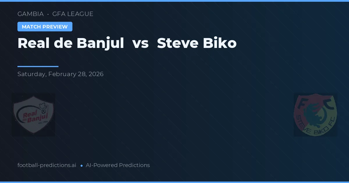Real Banjul vs Steve Biko — pronostic și avancronică meci
