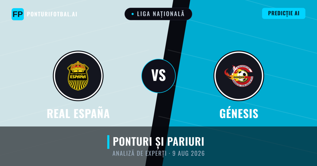 Real España vs Génesis — pronostic și avancronică meci
