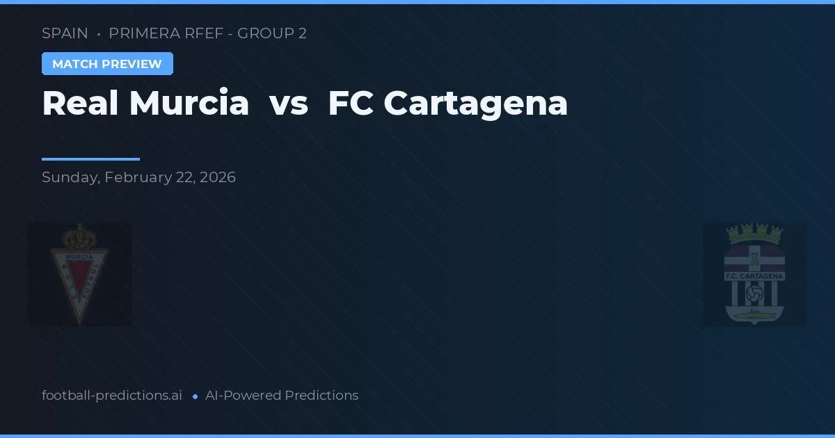 Real Murcia vs FC Cartagena — pronostic și avancronică meci