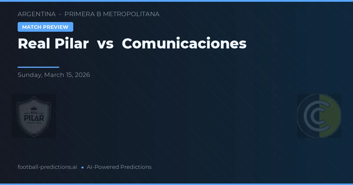 Real Pilar vs Comunicaciones — pronostic și avancronică meci