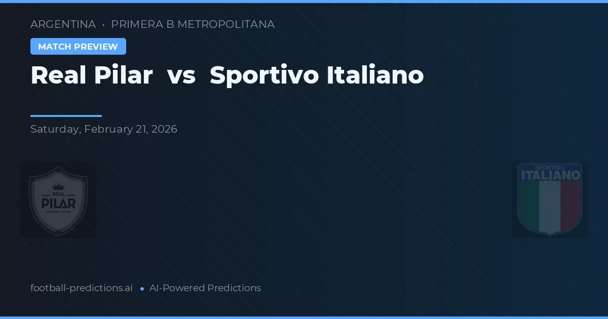 Real Pilar vs Sportivo Italiano — pronostic și avancronică meci