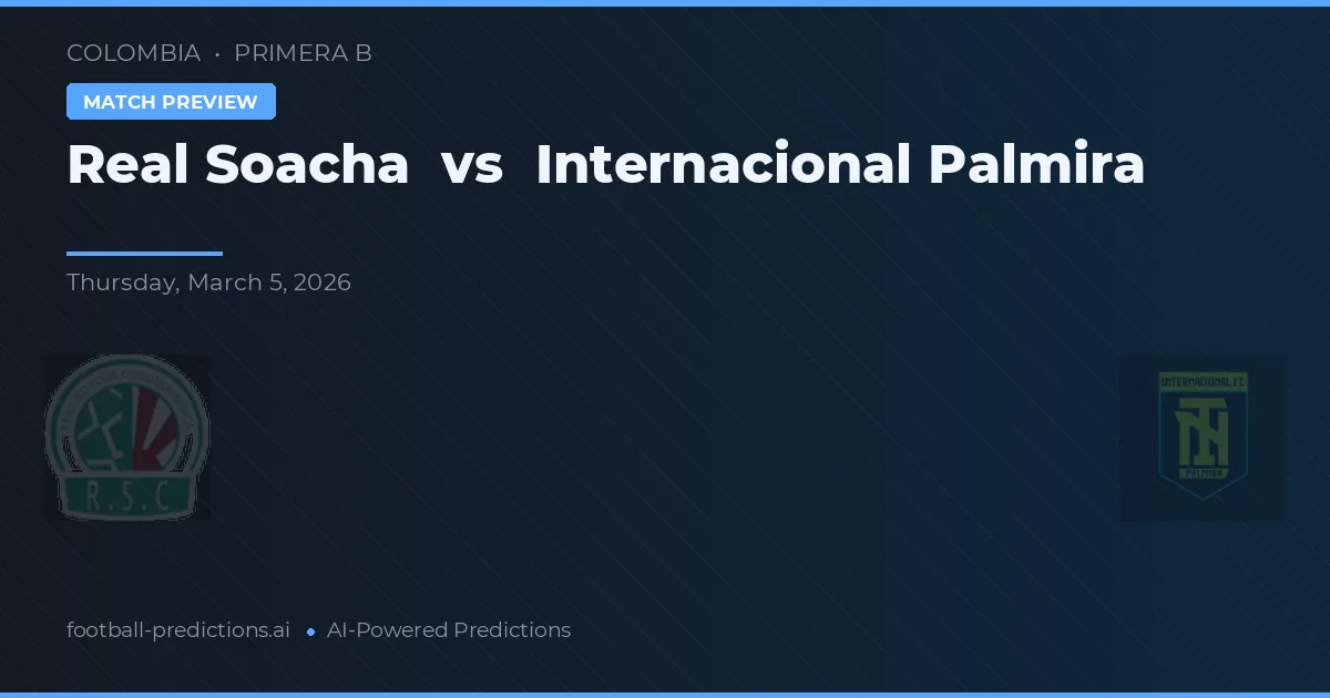Real Soacha vs Internacional Palmira — pronostic și avancronică meci