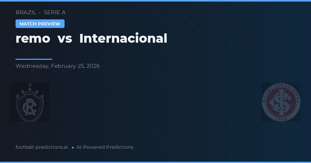 Remo vs Internacional — pronostic și avancronică meci