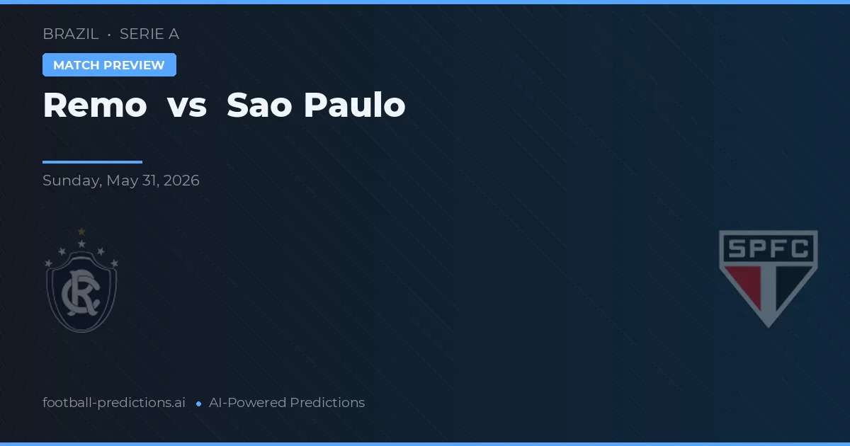 Remo vs São Paulo — pronostic și avancronică meci