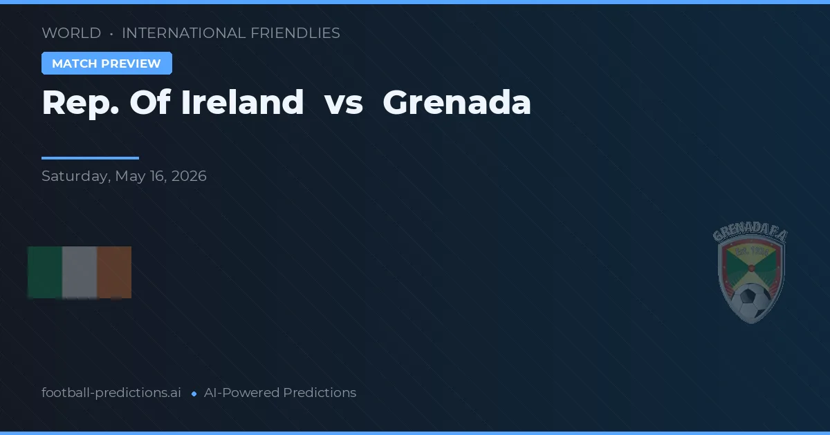 Republica Irlanda vs Grenada — pronostic și avancronică meci