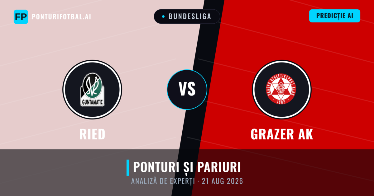 Ried vs Grazer AK — pronostic și avancronică meci