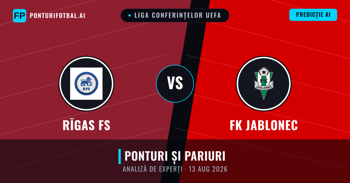 Rīgas FS vs FK Jablonec — pronostic și avancronică meci