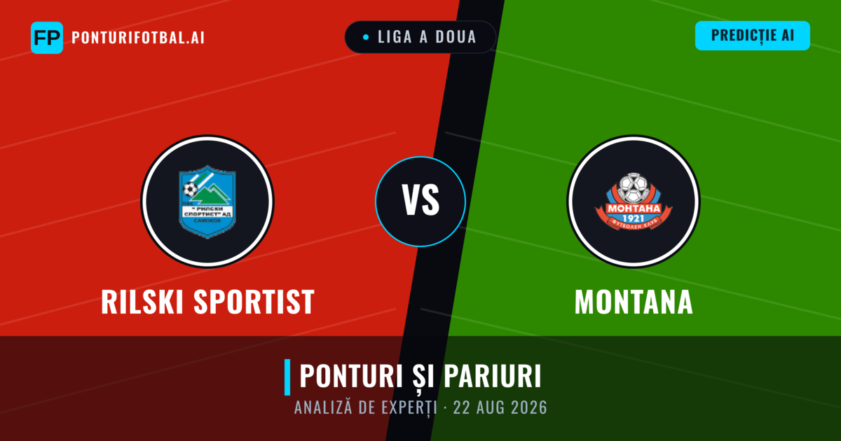 Rilski Sportist vs Montana — pronostic și avancronică meci
