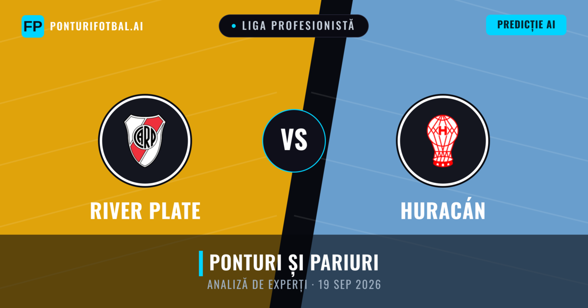 River Plate vs Huracán — pronostic și avancronică meci