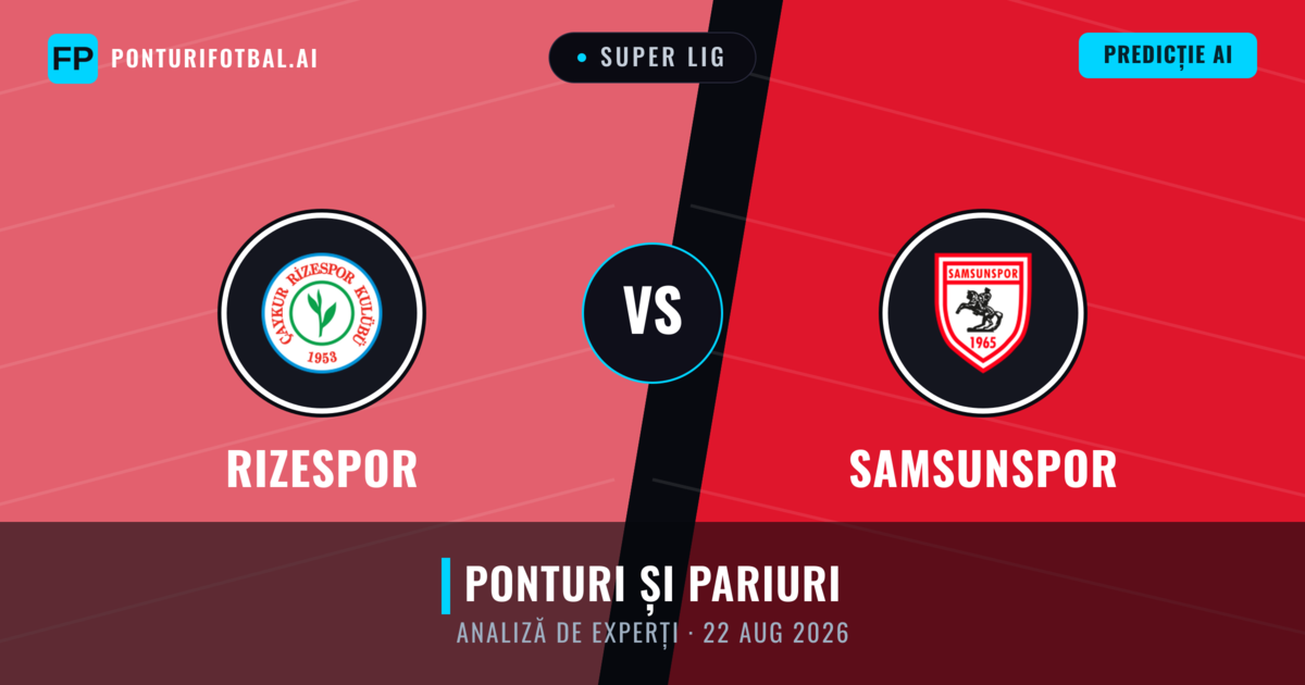 Rizespor vs Samsunspor — pronostic și avancronică meci