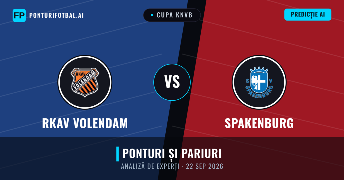 RKAV Volendam vs Spakenburg — pronostic și avancronică meci