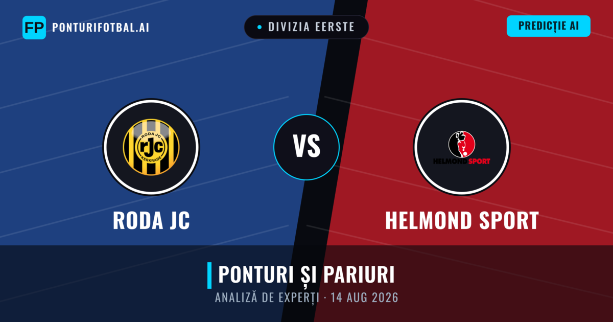 Roda JC vs Helmond Sport — pronostic și avancronică meci