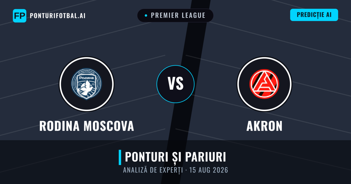 Rodina Moscova vs Akron — pronostic și avancronică meci