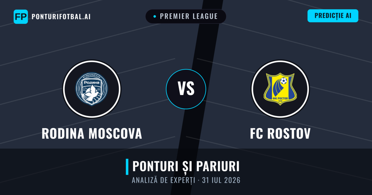 Rodina Moscova vs FC Rostov — pronostic și avancronică meci