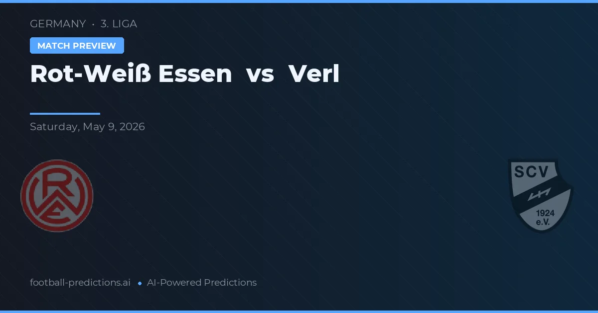 Rot-Weiß Essen vs Verl — pronostic și avancronică meci
