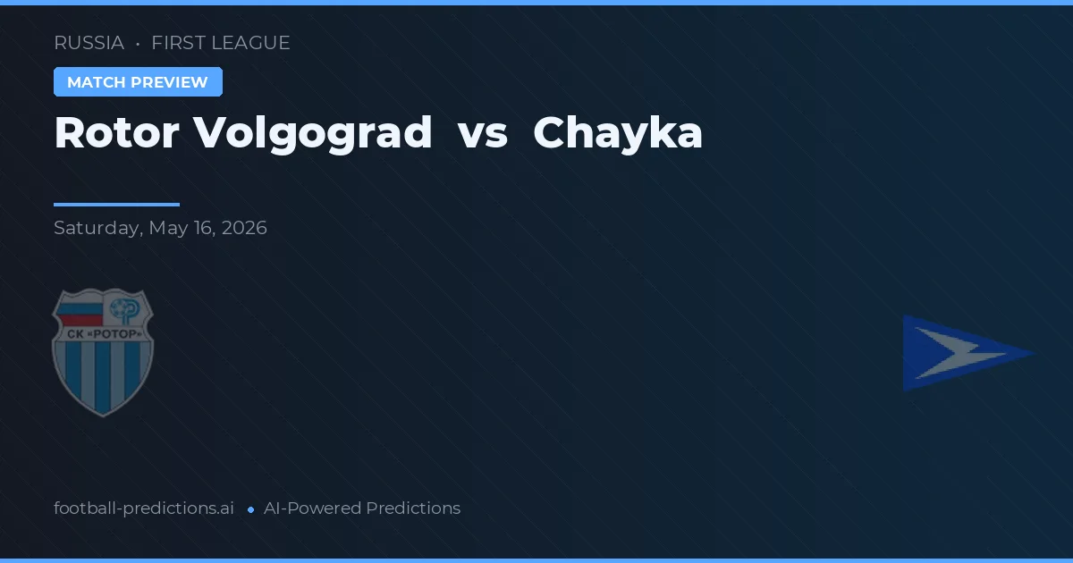Rotor Volgograd vs Chayka — pronostic și avancronică meci