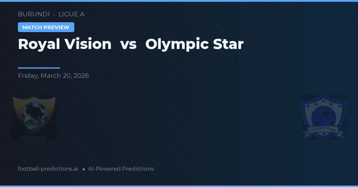 Royal Vision vs Olympic Star — pronostic și avancronică meci