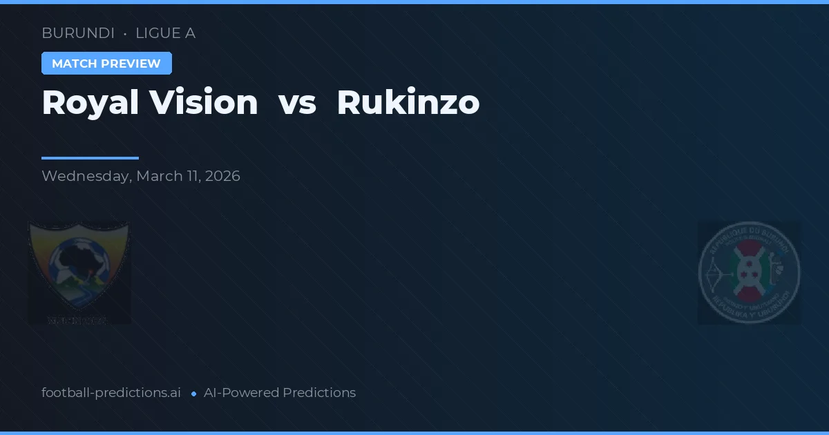 Royal Vision vs Rukinzo — pronostic și avancronică meci