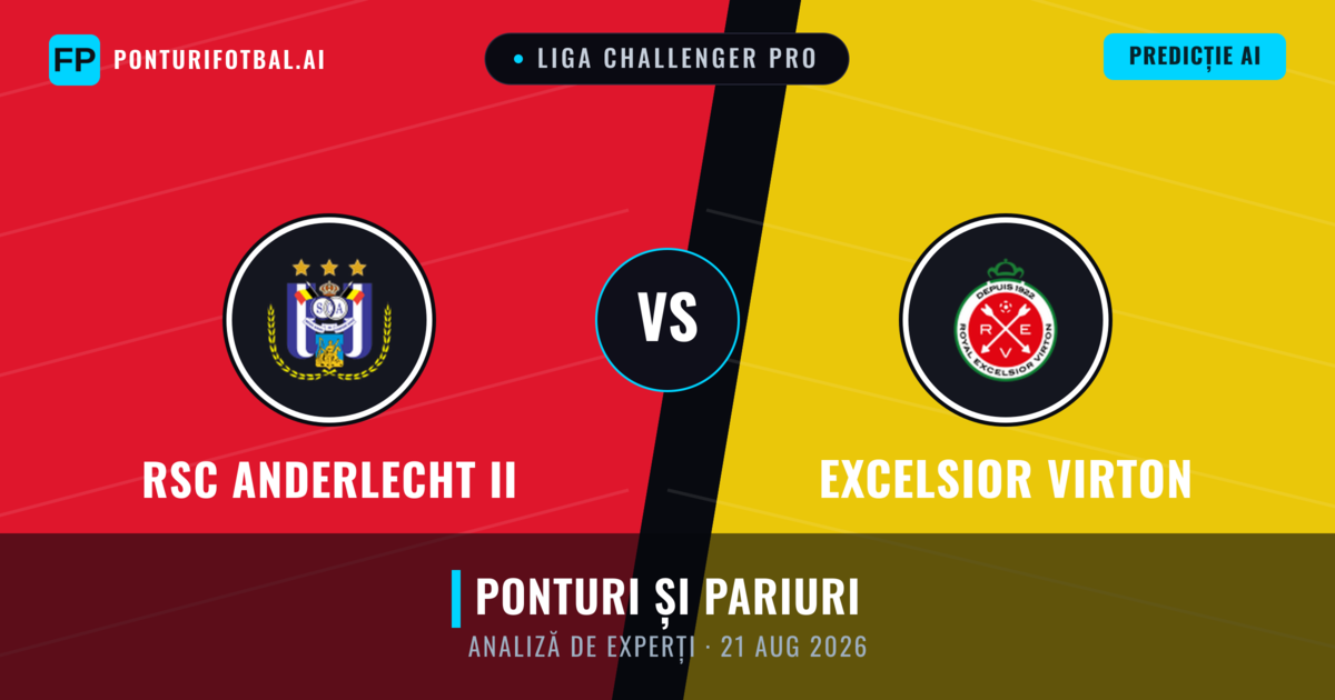 RSC Anderlecht II vs Excelsior Virton — pronostic și avancronică meci