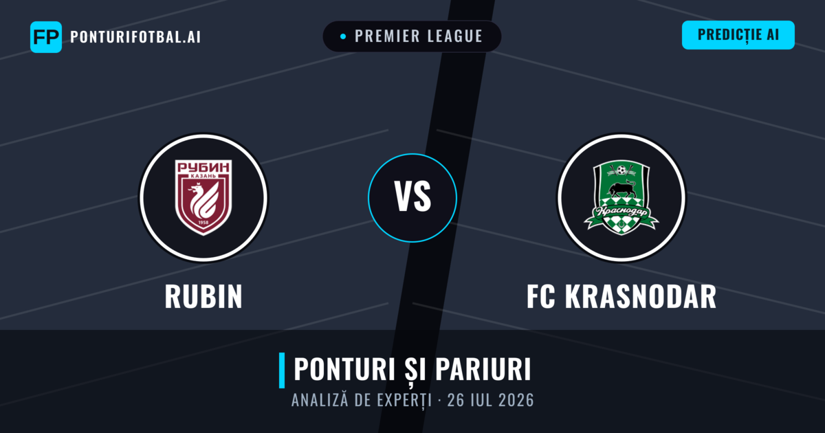 Rubin vs FC Krasnodar — pronostic și avancronică meci