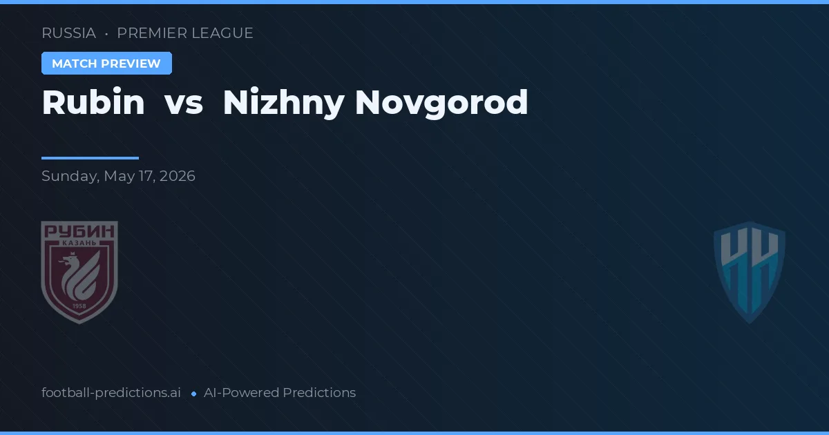 Rubin vs Nizhny Novgorod — pronostic și avancronică meci