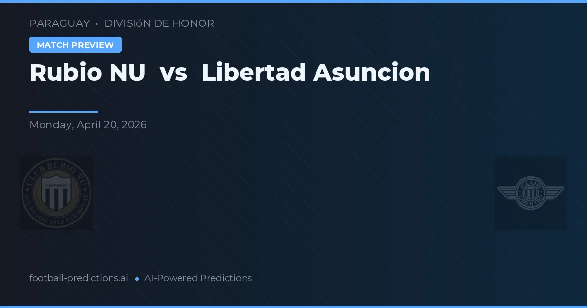 Rubio Ñu vs Libertad Asunción — pronostic și avancronică meci