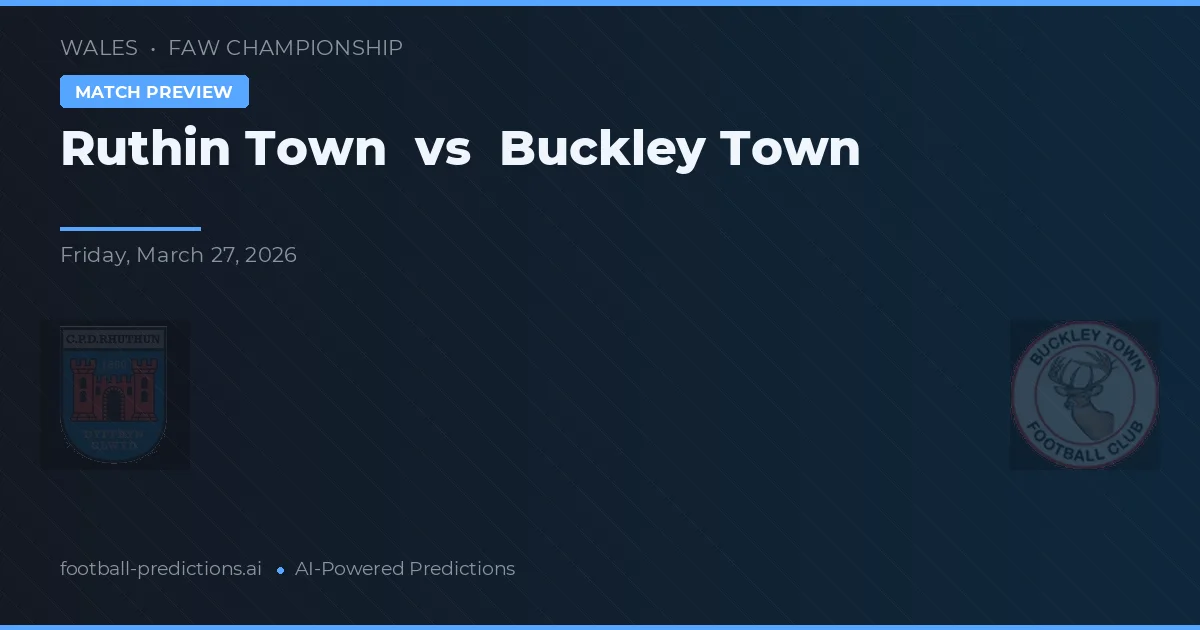 Ruthin Town vs Buckley Town — pronostic și avancronică meci
