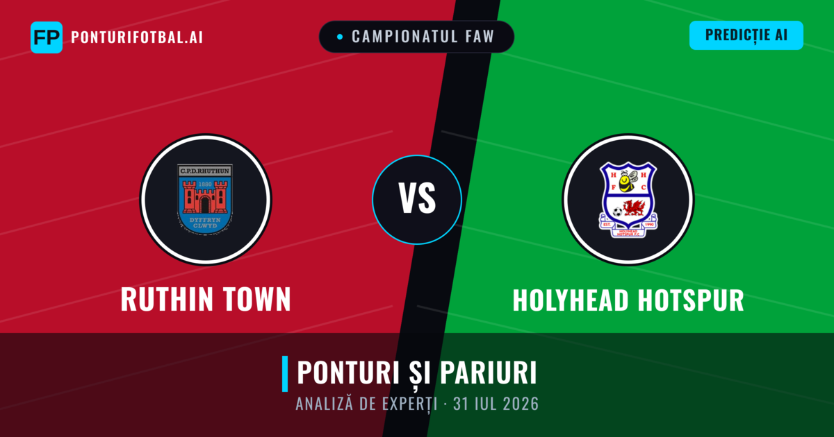 Ruthin Town vs Holyhead Hotspur — pronostic și avancronică meci