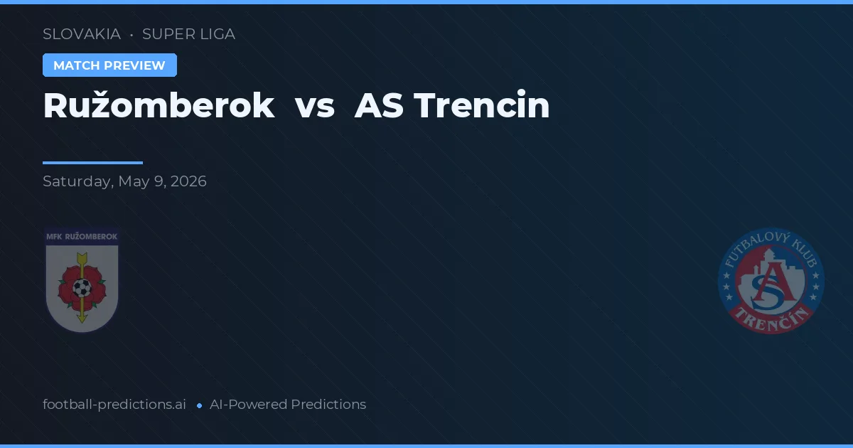 Ružomberok vs AS Trenčín — pronostic și avancronică meci