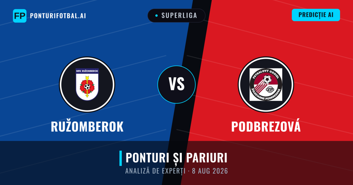 Ružomberok vs Podbrezová — pronostic și avancronică meci