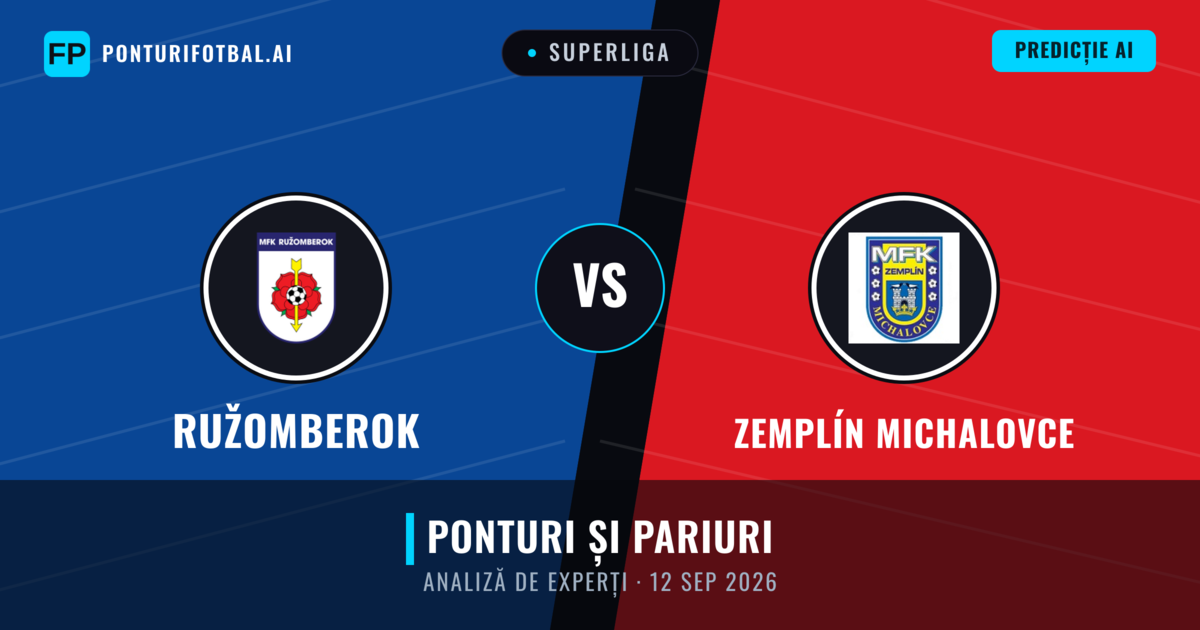 Ružomberok vs Zemplín Michalovce — pronostic și avancronică meci