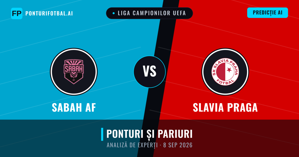 Sabah AF vs Slavia Praga — pronostic și avancronică meci