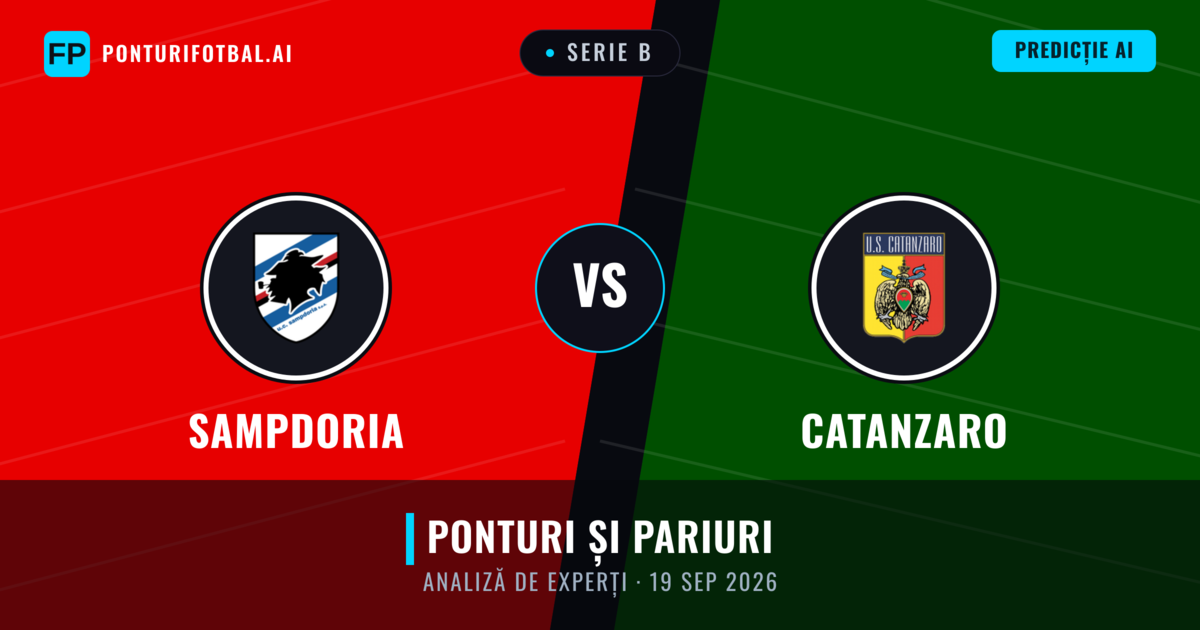 Sampdoria vs Catanzaro — pronostic și avancronică meci