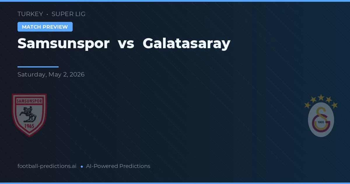 Samsunspor vs Galatasaray — pronostic și avancronică meci