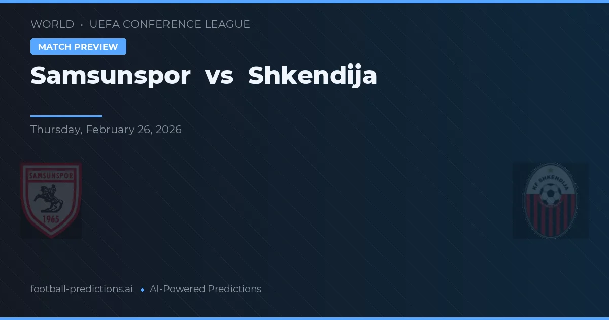 Samsunspor vs Shkëndija — pronostic și avancronică meci