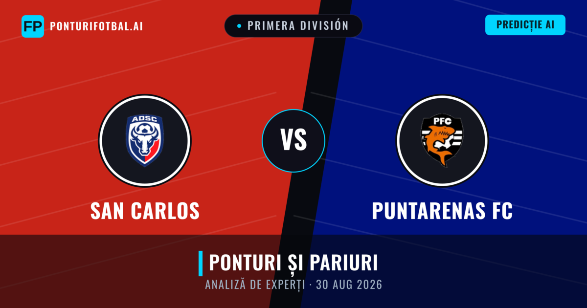 San Carlos vs Puntarenas FC — pronostic și avancronică meci