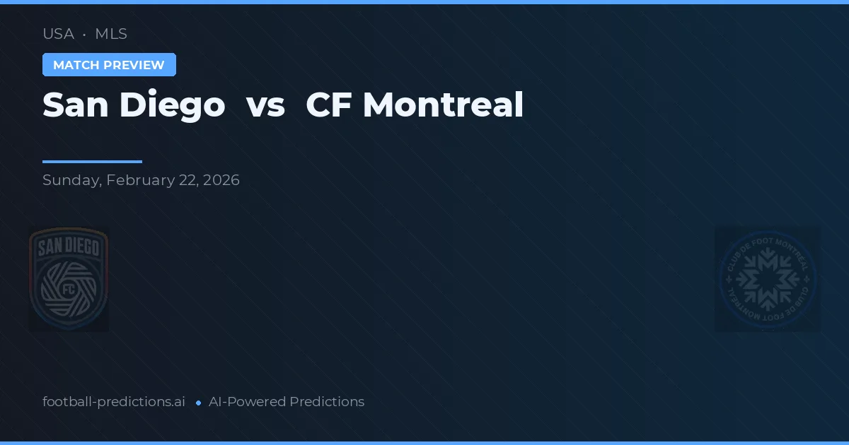 San Diego vs CF Montreal — pronostic și avancronică meci