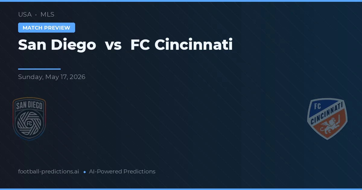 San Diego vs FC Cincinnati — pronostic și avancronică meci