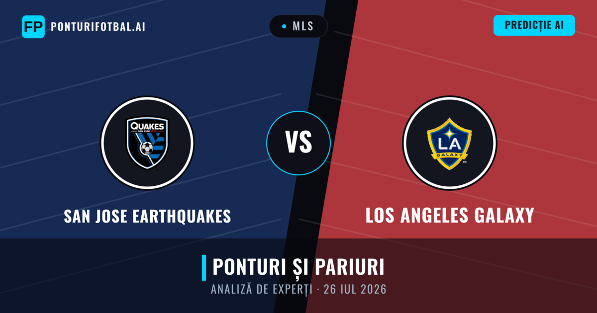 San Jose Earthquakes vs Los Angeles Galaxy — pronostic și avancronică meci
