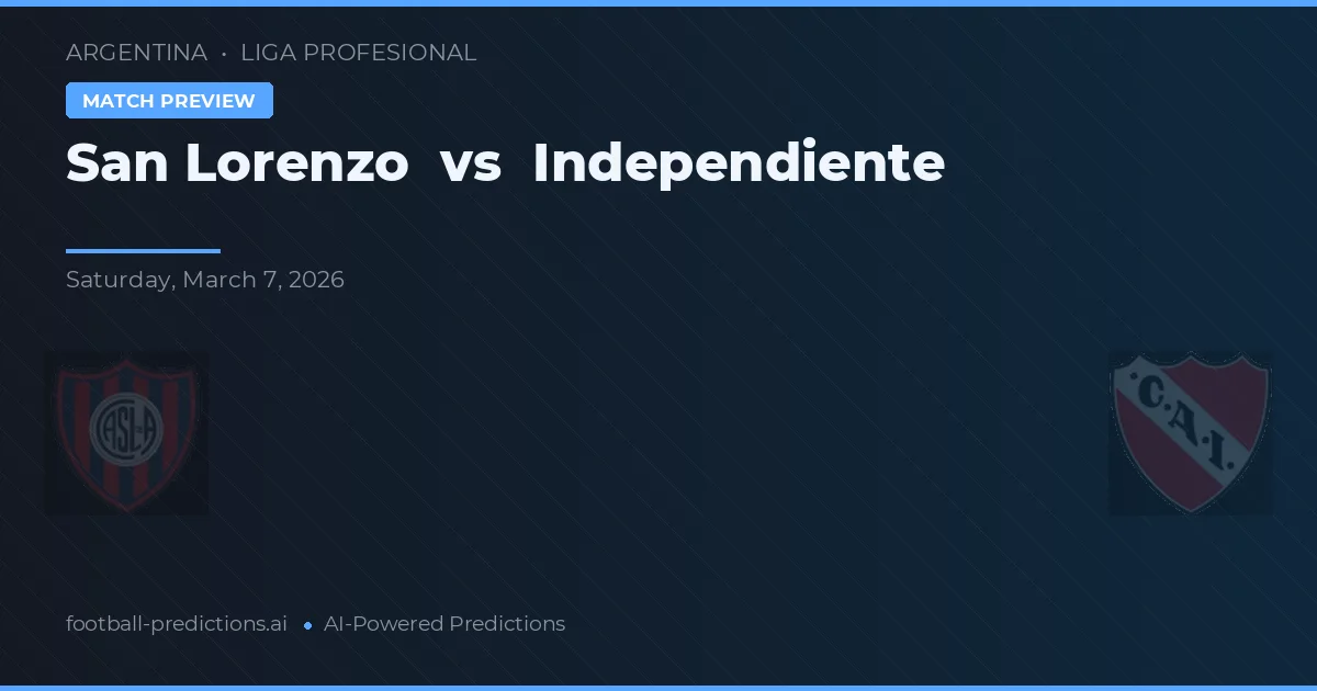 San Lorenzo vs Independiente — pronostic și avancronică meci
